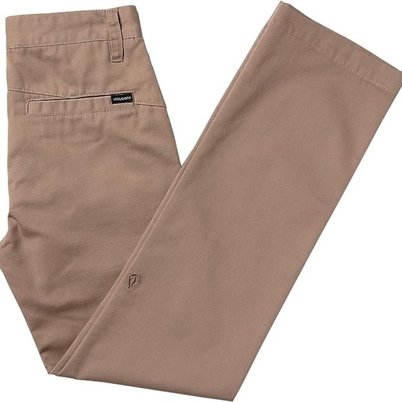 NWT VOLCOM BIG BOYS VMONTY RIGID PANTS YOUTH  - KHAKI Size 23 (10S 10 SLIM) - Picture 3 of 4